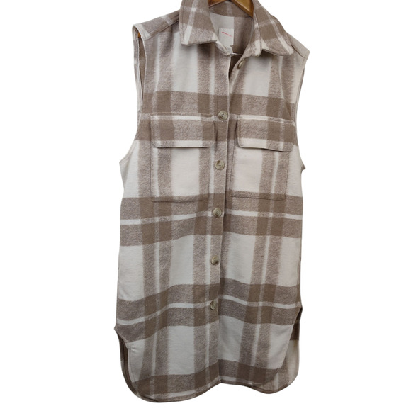 H&M Vest Womens Small Plaid Button Down Sleeveless Pockets Fall Layering Casual - Picture 4 of 17